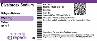 Divalproex Sodium 250mg 70518 3431 03